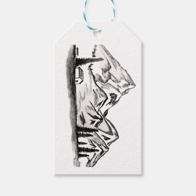 Geschenkanhänger mit Bergthema (Vorderseite)