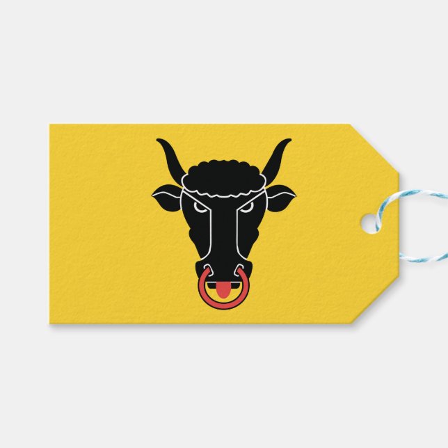 Geschenkanhänger mit der Flagge des Kantons Uri, S (Vorderseite (Horizontal))