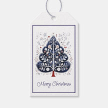 Geschenkanhänger - Skandinavischer Weihnachtsbaum