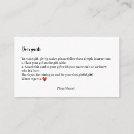 Geschenkanleitung Autumn Teddy Bear Baby Shower Begleitkarte