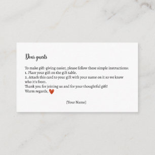 Geschenkanleitung Autumn Teddy Bear Baby Shower Begleitkarte