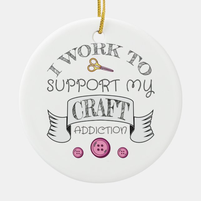 Geschenkarbeit unterstützen mein Kalkül Keramik Ornament (Vorne)