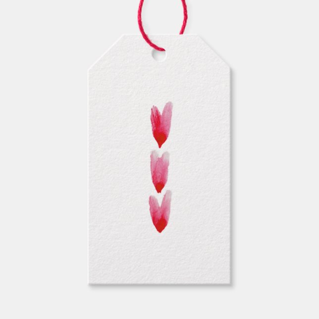 Geschenkartikel für gemalte Herzen (Set von 10) Geschenkanhänger (Vorderseite)