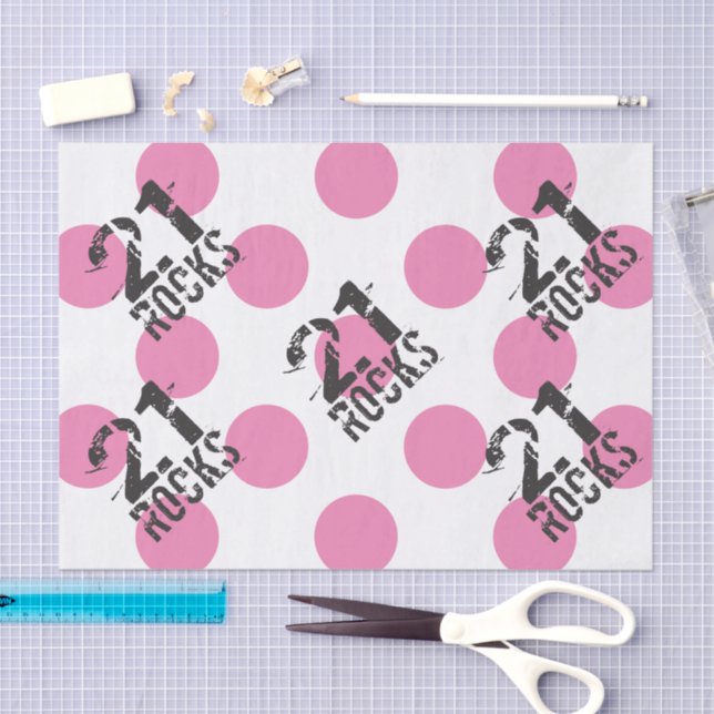 Geschenkartikel zum 21. Geburtstag Seidenpapier (Handwerk)