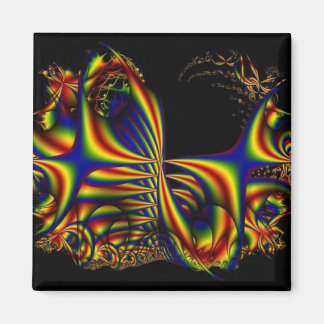 Geschenkband | Rainbow Fraktal Art Magnet