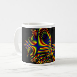Geschenkband   Rainbow Fraktal Art Wrap Kaffeetasse