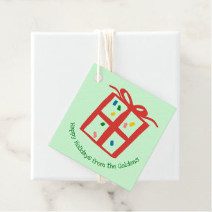 Geschenkbögen-Doodle WEIHNACHTEN Geschenk An Von  Geschenkanhänger