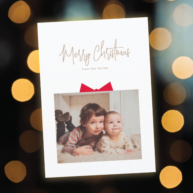 Geschenkbox-Foto-Weihnachtskarte Feiertagskarte (Von Creator hochgeladen)