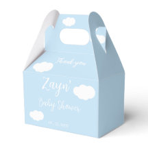 Geschenkbox für Baby Shower Blaue Wolken Süß Minim