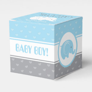 Geschenkbox für Baby Shower mit Elefant 2" x 2" -  Geschenkschachtel