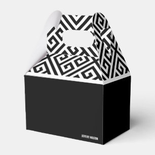 Geschenkbox für schwarz-weiße Bachelor-Party Geschenkschachtel