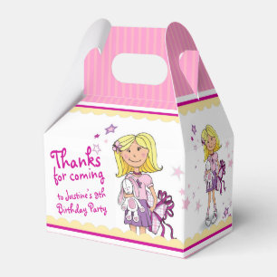 Geschenkbox zum 9. Geburtstag für blonde Mädchen a Geschenkschachtel