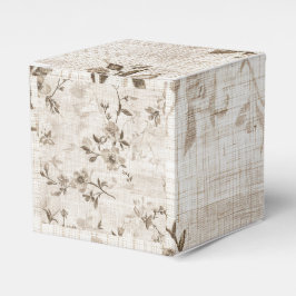 Geschenkboxen aus Holz mit braunem Blumenmuster Geschenkschachtel