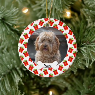 Geschenkboxen Custom Pet Puppy Dog Foto Keramik Ornament