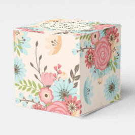 Geschenkboxen der blauen und korallenfloralen Gast Geschenkschachtel