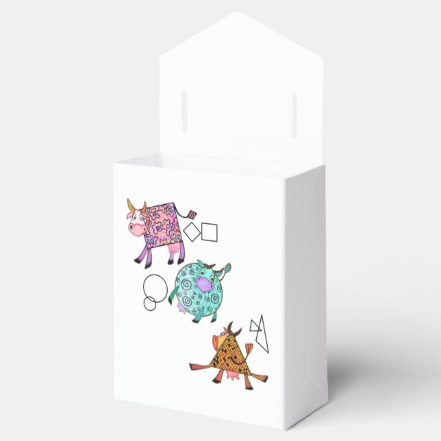 Geschenkboxen der fliegenden Kühe Geschenkschachtel (Geöffnet)