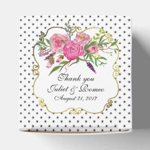 Geschenkboxen der Peonies- und Dots-Gastgeschenk H Geschenkschachtel
