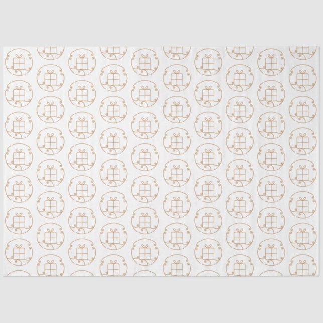 Geschenkboxen Gold Illustration Seidenpapier (Vorderseite)