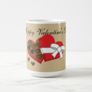 Geschenkboxen Herzschokolade - Valentine   Text hi Kaffeetasse