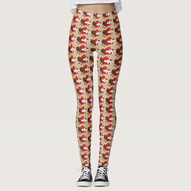 Geschenkboxen Herzschokolade - Valentinstag Leggings (Vorderseite)