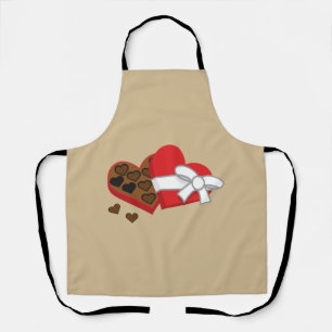 Geschenkboxen Herzschokolade - Valentinstag Schürze