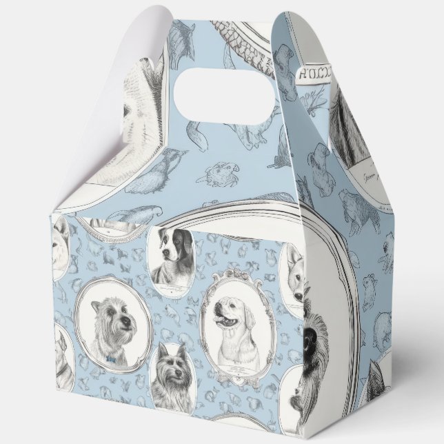 Geschenkboxen mit Handgriff zum Drucken von Hunden Geschenkschachtel (Rückseite)