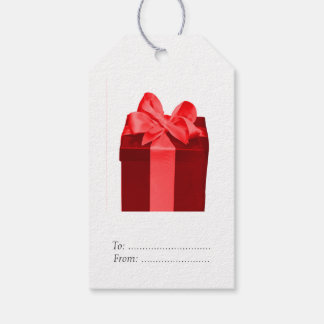 Geschenkboxen mit Satinbogen Geschenkanhänger