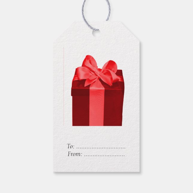 Geschenkboxen mit Satinbogen Geschenkanhänger (Rückseite)