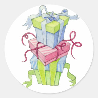Geschenkboxen Runder Aufkleber