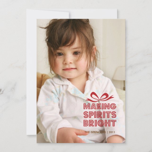 Geschenkboxen Weihnachts Foto Weihnachtskarte Feiertagskarte (Vorderseite)