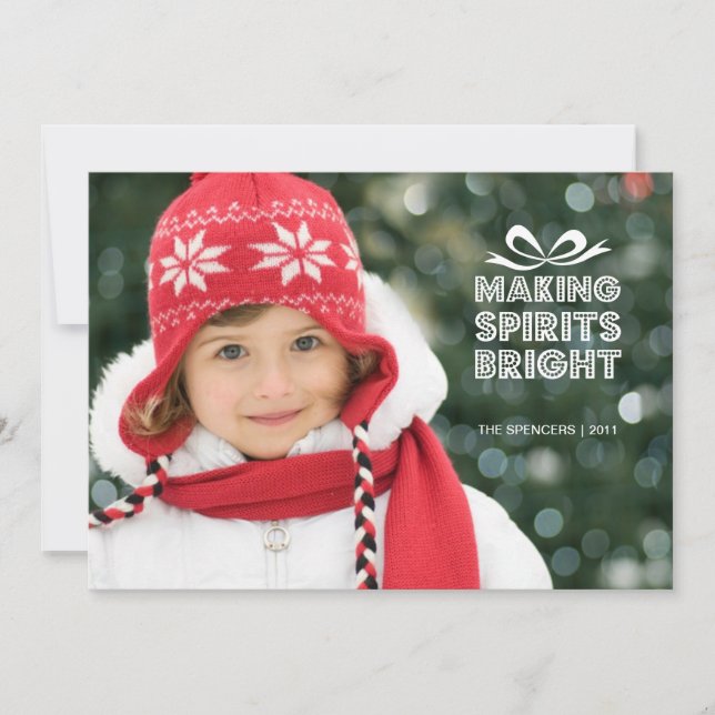 Geschenkboxen Weihnachts Foto Weihnachtskarte Feiertagskarte (Vorderseite)