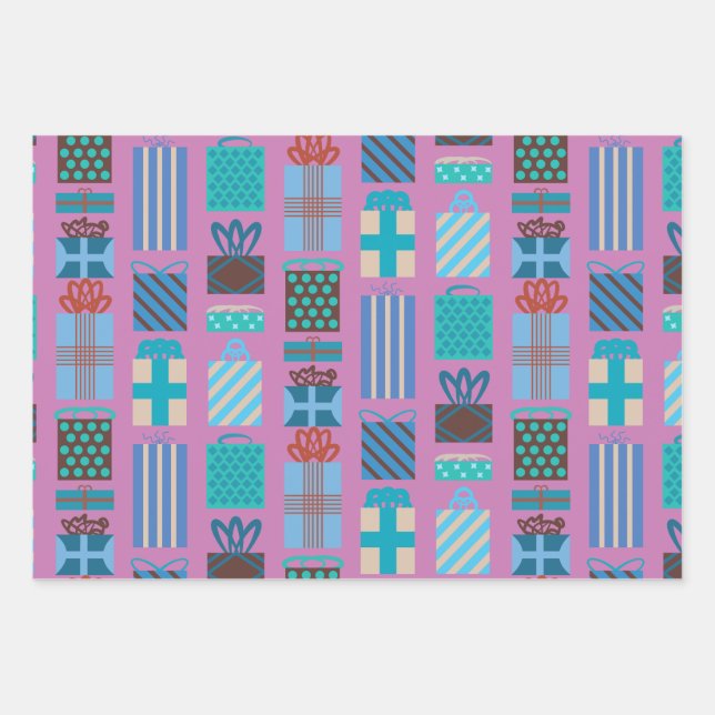 Geschenkboxen-Wrapper Geschenkpapier Set (Vorderseite)