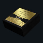 Geschenkboxen zum 50. Hochzeitstag<br><div class="desc">Ein Digitalbcon-Bilderdesign mit einem Black Satin Ribbon und Gold Glitzer Blühe Frame-Thema mit einer Vielzahl von individuellen Bildern, Formen, Mustern, Stilen und Schriftart in dieser einzigartigen "Golden Wedding Anniversary"-Geschenkboxen. Dieses elegante und attraktive Design kommt mit individualisierbarem Foto-Bild und Textschrift auf der Vorderseite und wird Ihnen mit Sicherheit jahrelangen Genuss beim...</div>
