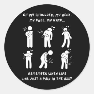 Geschenke Alte Menschen 50. 60. 70. Geburtstag Runder Aufkleber