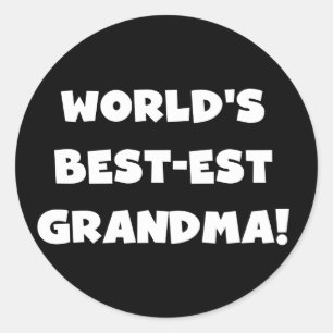 Geschenke aus dem White Text der Besten Oma der We Runder Aufkleber