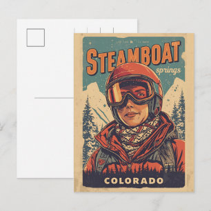 Geschenke aus der alten Zeit aus Steamboat Springs Feiertagspostkarte
