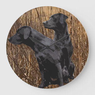 Geschenke aus schwarzem Labor, Labrador-Retriever, Große Wanduhr