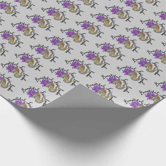 Geschenke aus Sri Lanka mit Elephant und Lotus Geschenkpapier (Ecke)