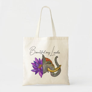 Geschenke aus Sri Lanka mit Elephant und Lotus Tragetasche