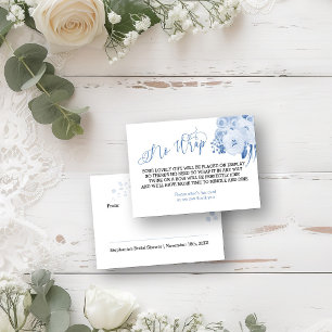Geschenke-Ausstellung Dusty Blue Floral Ohne Verpa Begleitkarte
