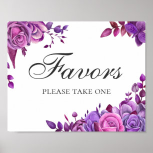 Geschenke bitte eins nehmen. Rosa und violette Hoc Poster