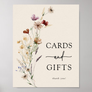 Geschenke Boho Floral Baby Shooter Poster