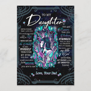 Geschenke  Brief an meine Tochter aus dem Vater Einladung