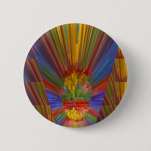 Geschenke der Horizont-Sonnenuntergang-goldene Button (Vorderseite)