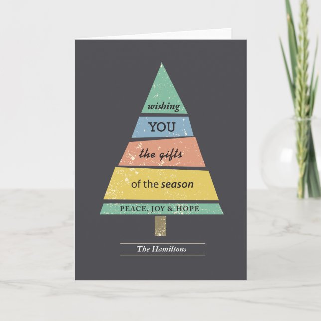 Geschenke der Saison Feiertagskarte (Vorderseite)