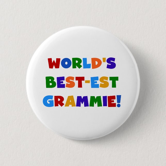 Geschenke des Gut-est Grammie der helle Farbwelt Button (Vorderseite)