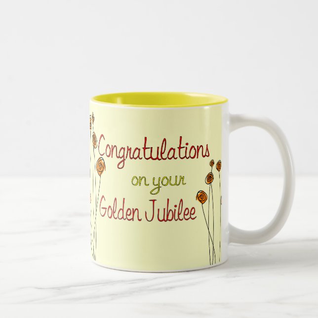 Geschenke des Nonnen-goldene Jubiläum-(50. Zweifarbige Tasse (Rechts)
