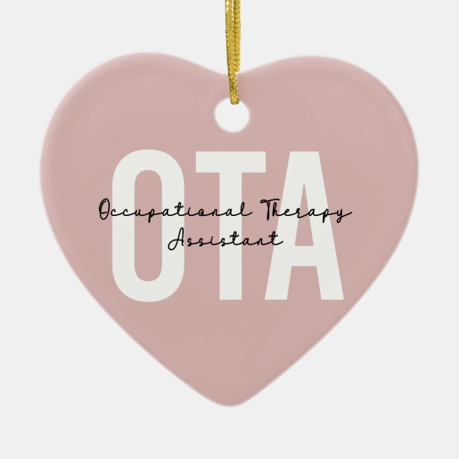 Geschenke des OTA-Assistenten für Arbeitstherapie Keramik Ornament (Vorne)
