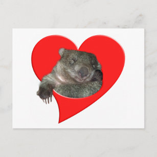 Geschenke des Valentines Tages, Wombat Liebe! Feiertagspostkarte