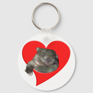 Geschenke des Valentines Tages, Wombat Liebe! Schlüsselanhänger